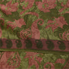 Sanskriti Vintage Sarees Green & Pink Pure Georgette Printed Sari 5+yd Sustainable Fabric