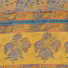 Sanskriti Vintage Sarees Yellow Pure Georgette Printed Sari 5+yd Craft Sustainable Fabric