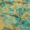 Sanskriti Vintage Sarees Cream & Green Pure Georgette Printed Sari 5+yd Fabric