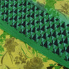 Sanskriti Vintage Sarees Green Pure Georgette Silk Print Sari 5+yd Craft Fabric