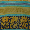 Sanskriti Vintage Sarees Blue Pure Georgette Hand Block Printed Sari 5+yd Sustainable Fabric