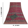 Sanskriti Vintage Sarees Purple & Green Pure Georgette Printed Sari 5+yd Sustainable Fabric