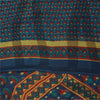 Sanskriti Vintage Sarees Blue Pure Georgette Silk Printed Sari 5+yd Craft Sustainable Fabric