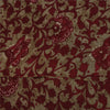 Sanskriti Vintage Sarees Red & Brown Pure Georgette Silk Print Sari 5+yd Sustainable Fabric