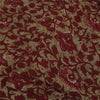 Sanskriti Vintage Sarees Red & Brown Pure Georgette Silk Print Sari 5+yd Sustainable Fabric