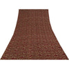 Sanskriti Vintage Sarees Red & Brown Pure Georgette Silk Print Sari 5+yd Sustainable Fabric