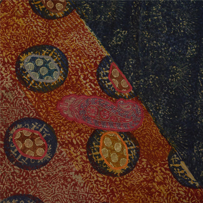 Sanskriti Vintage Sarees Pure Georgette Silk Embroidered Printed Sari 6yd Fabric