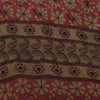 Sanskriti Vintage Sarees Red Pure Georgette Silk Printed Sari 5+yd Craft Sustainable Fabric