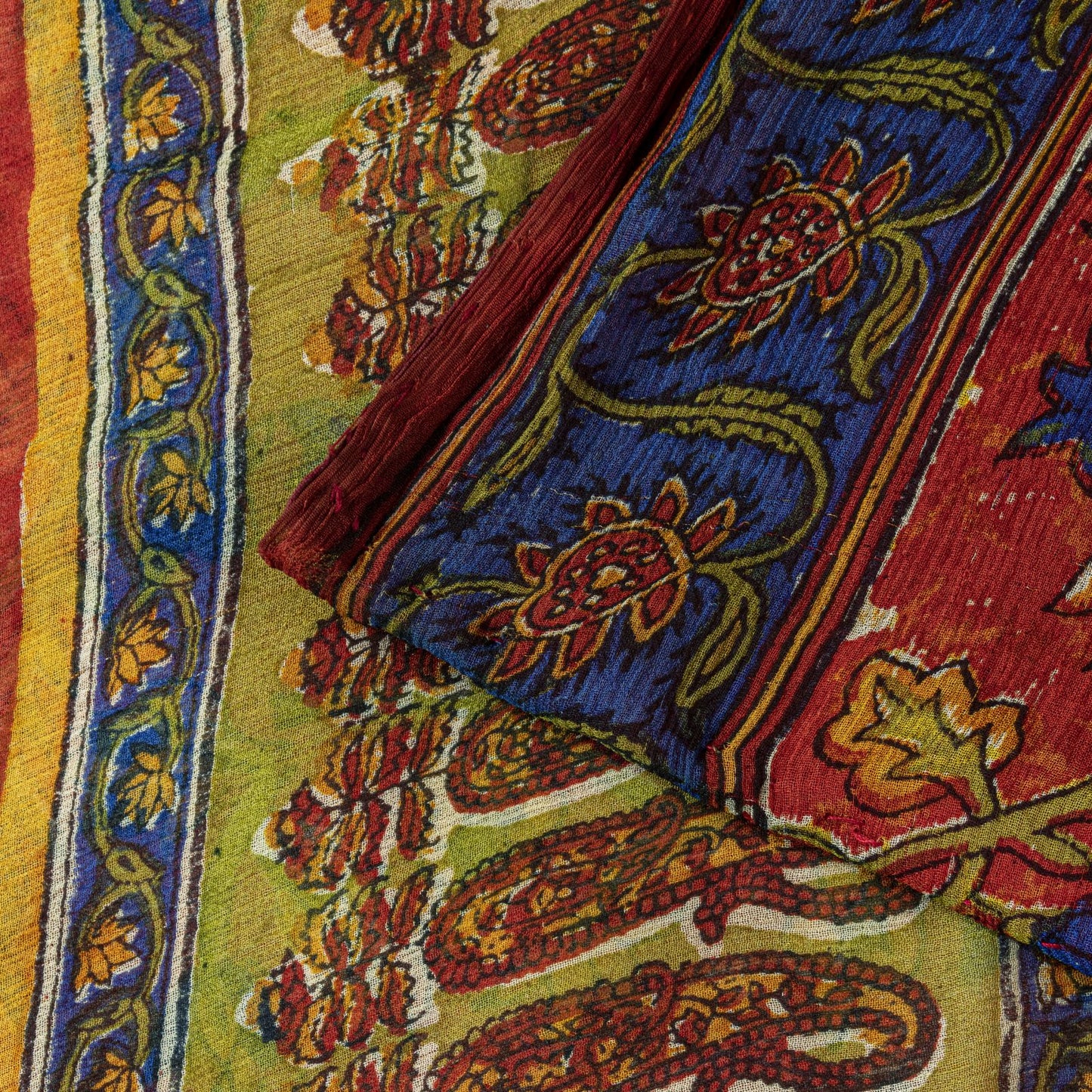 Sanskriti Vintage Saree Brown Soft Pure Georgette Silk Floral Print Sari 5.5Yd