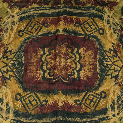 Sanskriti Vintage Brown 100% Pure Chiffon Saree Abstract Print 6Yd Craft Fabric