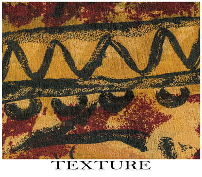 Sanskriti Vintage Brown 100% Pure Chiffon Saree Abstract Print 6Yd Craft Fabric
