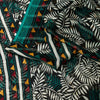 Sanskriti Vintage Green Soft 100%Pure Chiffon Saree Leaf Print 6+Yd Craft Fabric