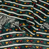 Sanskriti Vintage Green Soft 100%Pure Chiffon Saree Leaf Print 6+Yd Craft Fabric