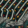 Sanskriti Vintage Green Soft 100%Pure Chiffon Saree Leaf Print 6+Yd Craft Fabric