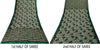 Sanskriti Vintage Green Soft 100%Pure Chiffon Saree Leaf Print 6+Yd Craft Fabric