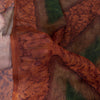 Sanskriti Vintage Saree Brown Soft Pure Chiffon Abstract Print Sari 5.5Yd Fabric