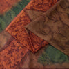 Sanskriti Vintage Saree Brown Soft Pure Chiffon Abstract Print Sari 5.5Yd Fabric