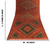 Sanskriti Vintage Saree Brown Soft Pure Chiffon Abstract Print Sari 5.5Yd Fabric