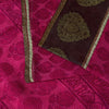 Sanskriti Vintage Saree Pink Soft Pure Georgette Block Printed Woven Sari 5.5 Yd