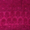 Sanskriti Vintage Saree Pink Soft Pure Georgette Block Printed Woven Sari 5.5 Yd