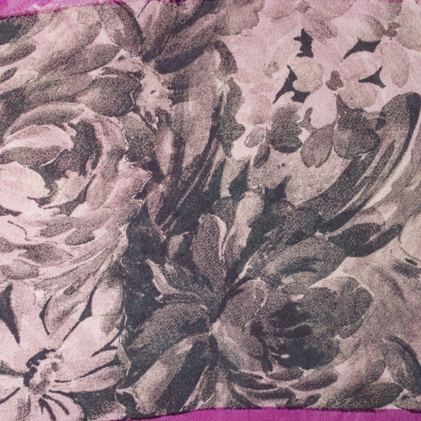 Sanskriti Vintage Pink Saree Pure Georgette Sari Floral Printed Fabric 6+ yard