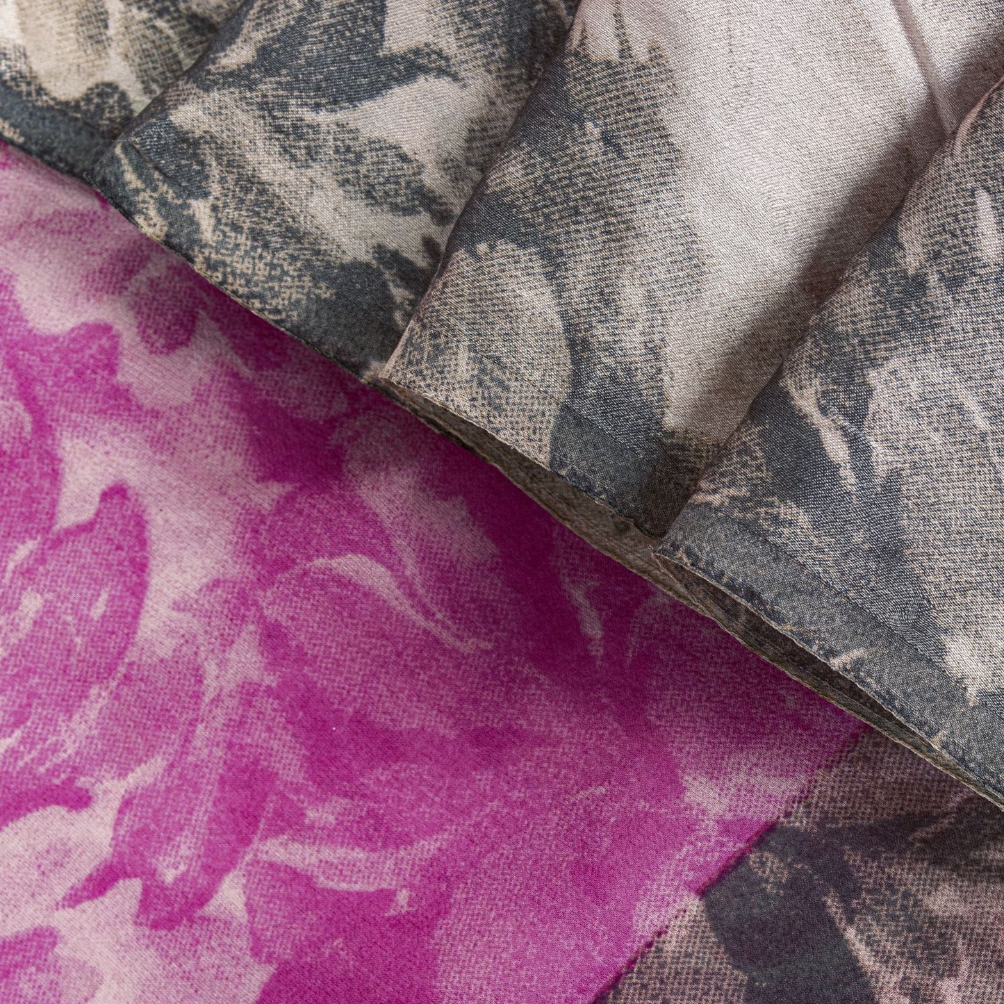 Sanskriti Vintage Pink Saree Pure Georgette Sari Floral Printed Fabric 6+ yard
