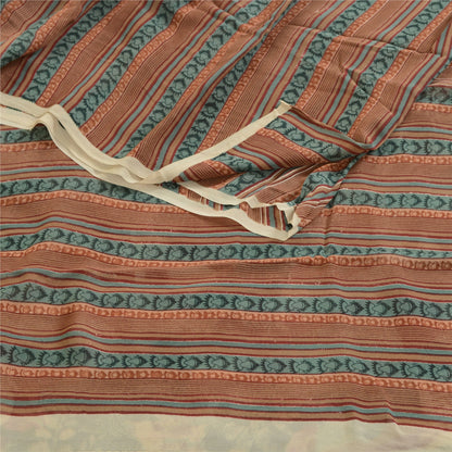 Sanskriti Vintage Multi Sarees Pure Georgette Silk Printed Sari 5yd Craft Fabric