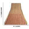Sanskriti Vintage Sarees ivory & Brown Pure Georgette Print Zari Sari Fabric