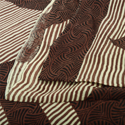 Sanskriti Vintage Printed Blend Georgette Saree 5 Yard Sari Craft Decor Sustainable Fabric