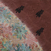 Sanskriti Vintage Sarees Brown Pure Georgette Silk Printed Sari 5yd Craft Fabric