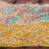 Sanskriti Vintage Sarees Brown Pure Georgette Silk Printed Sari 5yd Craft Fabric