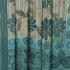 Sanskriti Vintage Green Pure Georgette Silk Sarees Printed Sari 5yd Craft Fabric