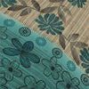 Sanskriti Vintage Green Pure Georgette Silk Sarees Printed Sari 5yd Craft Fabric