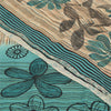 Sanskriti Vintage Green Pure Georgette Silk Sarees Printed Sari 5yd Craft Fabric