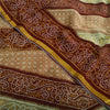 Sanskriti Vintage Sari Bandhani Printed Pure Georgette Silk Sarees Craft Fabric