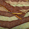 Sanskriti Vintage Sari Bandhani Printed Pure Georgette Silk Sarees Craft Fabric