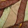 Sanskriti Vintage Sari Bandhani Printed Pure Georgette Silk Sarees Craft Fabric