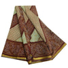 Sanskriti Vintage Sari Bandhani Printed Pure Georgette Silk Sarees Craft Fabric