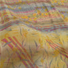 Sanskriti Vintage Sarees Multi Indian Pure Georgette Silk Printed Sari Fabric