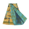 Sanskriti Vintage Blue From India Sarees Printed Georgette Sari 5yd Craft Fabric