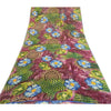 Sanskriti Vintage Sarees Purple Georgette Digital Printed Sari 5yd Craft Fabric