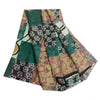 Sanskriti Vintage Multi Pure Georgette Sarees Paisley Printed Sari 5+YD Fabric