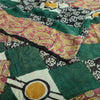 Sanskriti Vintage Multi Pure Georgette Sarees Paisley Printed Sari 5+YD Fabric
