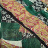 Sanskriti Vintage Multi Pure Georgette Sarees Paisley Printed Sari 5+YD Fabric
