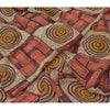 Sanskriti Vintage Sari Dark Red Sarees Pure Georgette Silk Print 6ydCraft Fabric
