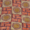 Sanskriti Vintage Sari Dark Red Sarees Pure Georgette Silk Print 6ydCraft Fabric