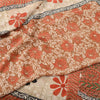 Sanskriti Vintage Indian Sari 100% Pure Georgette Silk Printed 5yd Craft Sarees