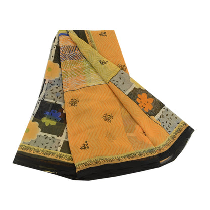 Sanskriti Vintage Indian Multi Sari Printed Georgette Sarees Floral Craft Fabric