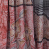 Sanskriti Vintage Sarees Pink & Gray Pure Georgette Silk Print Sari Craft Fabric