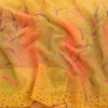 Sanskriti Vintage Yellow From India Sarees Printed Georgette Sari Craft Fabric